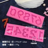 0-9数字模具套装生日蜡烛翻糖蛋糕模巧克力diy烘焙工具2片