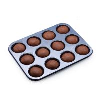 12连中号蛋糕模 大号麦芬纸杯马芬杯不粘烤盘烤箱用烘焙模具