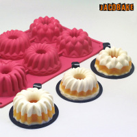 硅胶6连模萨瓦林戚风咕咕霍夫蛋糕模具慕斯布丁果冻模具