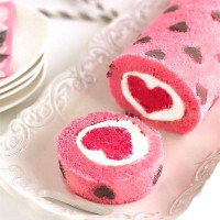 蛋糕卷硅胶夹心奶冻模具自制糖果磨具慕斯夹层内陷心形梅花星星