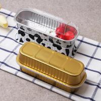 一次性烤榴莲盒子烤箱烘焙模具蛋糕慕斯杯铝箔寿司奶牛金色锡纸盒