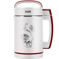 新款免过滤打煮豆浆机家用特价2-3-4-5人全自动加热豆将米糊果汁 红色经典送刀片