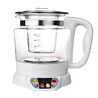 台湾养生壶养生壶2升L烧水壶多功能玻璃 黑茶煮茶器 白色s08+[过滤网]+玻璃炖盅