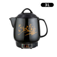 全自动5L大容量煲熬药罐煎药壶砂锅陶瓷品质养生壶煎中医壶 3L乌金兰白瓷带鸣音