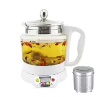 LY-S08台湾汉方养生壶多功能加厚玻璃煮茶器黑茶壶电煎壶 单壶身+过滤网(不带底座)