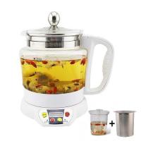 LY-S08台湾汉方养生壶多功能加厚玻璃煮茶器黑茶壶电煎壶 白色+炖盅+过滤网