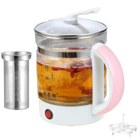 养生壶1.8L家用多功能全自动办公室小型煮茶器煮花茶壶烧水壶电热 一体机粉色绿色带滤网