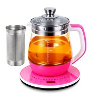 养生壶全自动加厚玻璃多功能电热恒温烧水壶花茶壶煮茶器 891粉色至尊版+滤网