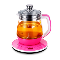 养生壶全自动加厚玻璃多功能电热恒温烧水壶花茶壶煮茶器 891粉色至尊版