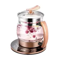 养生壶全自动多功能加厚玻璃2.5L大容量煎药灵芝壶黑茶煲粥煮茶器 香槟金