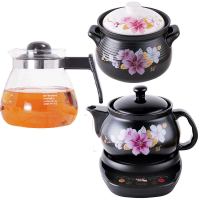 陶瓷全自动分体家用养生煲壶电熬药罐机煮药煎药壶煎中医砂锅 5.5A杜鹃药壶+6.5A汤锅+琉璃壶+底座