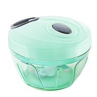 手动绞菜机碎菜切菜神器家用绞馅绞肉器辅食搅拌机捣压搅大蒜泥器 薄荷绿-三刀片(小号)Z-3057