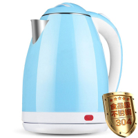 电水水壶 家用电热水壶快速煮茶壶烧水壶大容量 天空蓝304食品级防烫保温2L