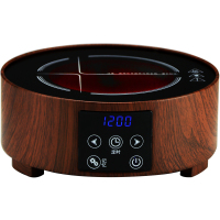 电陶炉家用小茶炉 圆形迷你光波炉 玻璃壶烧水炉泡茶煮茶器烧茶炉 褐色