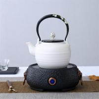 日式火山石黑岩釉电陶炉 迷你电茶炉 煮茶炉静音无辐射 褐色