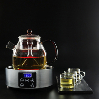 电陶炉茶炉家用铁壶煮茶器小型电茶炉玻璃壶泡茶自动上水电陶炉 褐色