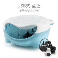 智能猫咪饮水机宠物流动水自动循环喝水器猫活水水碗狗狗喂水神器 蓝白色USB式