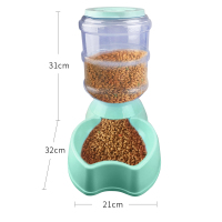 宠物饮水器自动喂食器喂水猫咪饮水机喝水器泰迪狗碗食盆 3.8苹果型喂食器(绿色）