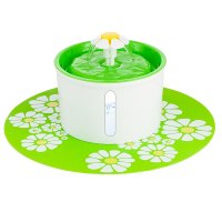 猫咪饮水机自动循环狗狗喝水器小花宠物饮水机狗饮喂水器智能 二代视窗版绿色(国标电源)