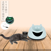 宠物自动饮水机智能夜光小猫咪循环喷泉电动饮水器狗狗喂水盆喵喵 北欧绿防干烧带灯[usb接口]