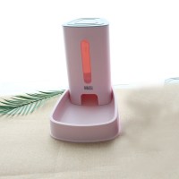 猫喝水神器自动喂水喂食器猫大容量组合宠物猫咪饮水机狗狗饮水器 高档款粉色喂食器