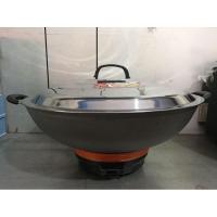 电锅商用铁锅特大容量50CM电炒锅家用多功能电热锅电蒸锅 46CM铸铁锅2700w无笼配盖