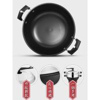 电用炒锅家用电炒锅铸铁多功能电热锅电炒蒸煮一体式电锅 特厚36厘米单层笼屉