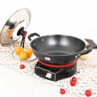 电锅多功能家用铸铁电炒锅电热锅电蒸锅蒸煮一体锅电火锅 定时款40厘米不带笼屉