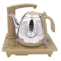 动抽水烧水壶电热水壶上水抽水上水壶家用自茶具热水壶煮茶器套装 XCP-08A香槟金201不锈钢