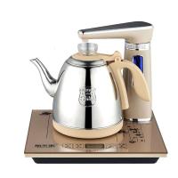 动抽水烧水壶电热水壶上水抽水上水壶家用自茶具热水壶煮茶器套装 XCP-01B香槟金食品级不锈钢壶
