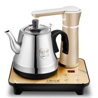 自动上水壶电热水壶不锈钢抽水式烧水壶电磁茶炉煮茶器茶具套餐 WJ-D318米咖黑-304升级粗水柱