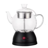 蒸汽煮茶器全自动安化黑茶普洱煮茶壶玻璃电热水壶湖南华莱煮茶炉 0.8L全玻璃黑色款煮茶器