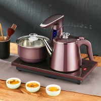 全自动上水壶电热烧水壶家用智能抽水式泡茶具茶台电磁炉一体 紫色
