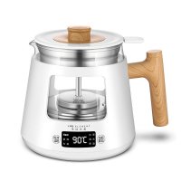 全自动煮茶器蒸汽养生壶花茶蒸茶全玻璃一体迷你黑茶白茶 原木白