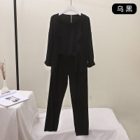 春夏季莫代尔睡衣女士长袖薄款套装背心可出三件套休闲家居服夏