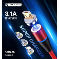 杰力科KDS-80 3.1A快充磁吸数据线/Type-c/苹果/安卓