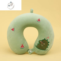 舒适主义新款卡通U型枕旅行飞机枕汽车护脖枕带眼罩可爱水果绣花U型护颈枕