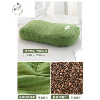 舒适主义荞麦皮壳枕头枕芯一对家用护颈椎专用男士硬高整头单个大人