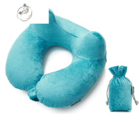 舒适主义充气u型枕u形便携靠枕脖子按压式旅行护颈坐飞机火车硬座睡觉器