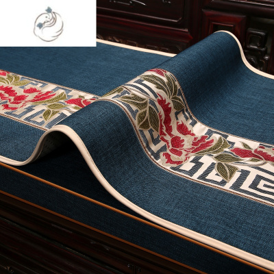 舒适主义中式沙发坐垫套罩红木实木罗汉床垫子靠背巾盖布棉麻盖巾定制