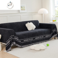 舒适主义黑色防猫抓沙发盖布巾简约现代坐垫子四季通用全包沙发全盖布