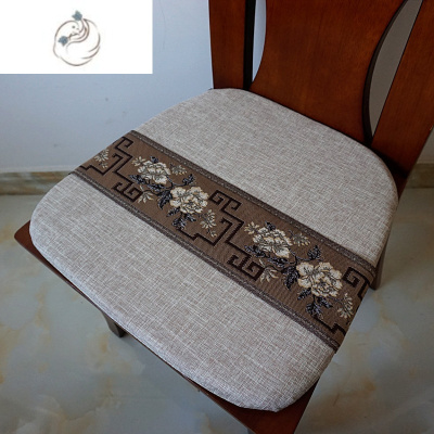 舒适主义可拆洗高密度海绵温莎餐椅垫现代梯形垫子新中式亚麻垫