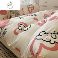 舒适主义ins复古玫瑰花女生四件套床上用品被套床单学生寝室1.5单人三件套