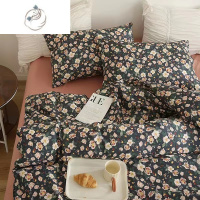 舒适主义ins小碎花床上用品磨毛四件套 被套床单学生宿舍单人双人三件套
