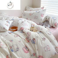 舒适主义可爱小清新床上四件套非床品被套宿舍床单卡通被罩三件套
