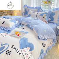 舒适主义田园风花边4四件套床裙款斜纹韩版式单双人被套床单床罩