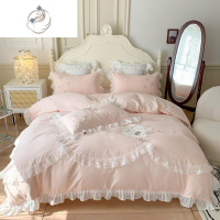 舒适主义法式仙女公主风磨毛床上四件套床单被套床品高级感春秋款