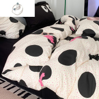 舒适主义粉色豹纹四件套100少女韩系被套床单个性床上用品三件套4