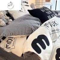 舒适主义夏季儿童床上四件套100男孩卡通被套宿舍床单三件套床笠4