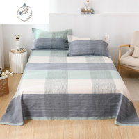 舒适主义网红床单单件现代简约格子1米2单人学生宿舍一米五非双人